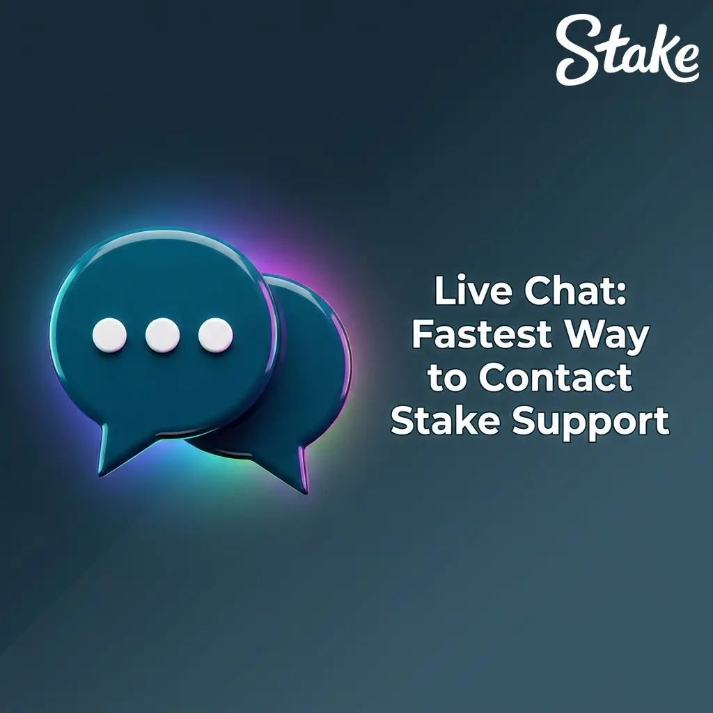Stake live chat support icon on website for instant help with account, withdrawals, and technical issues