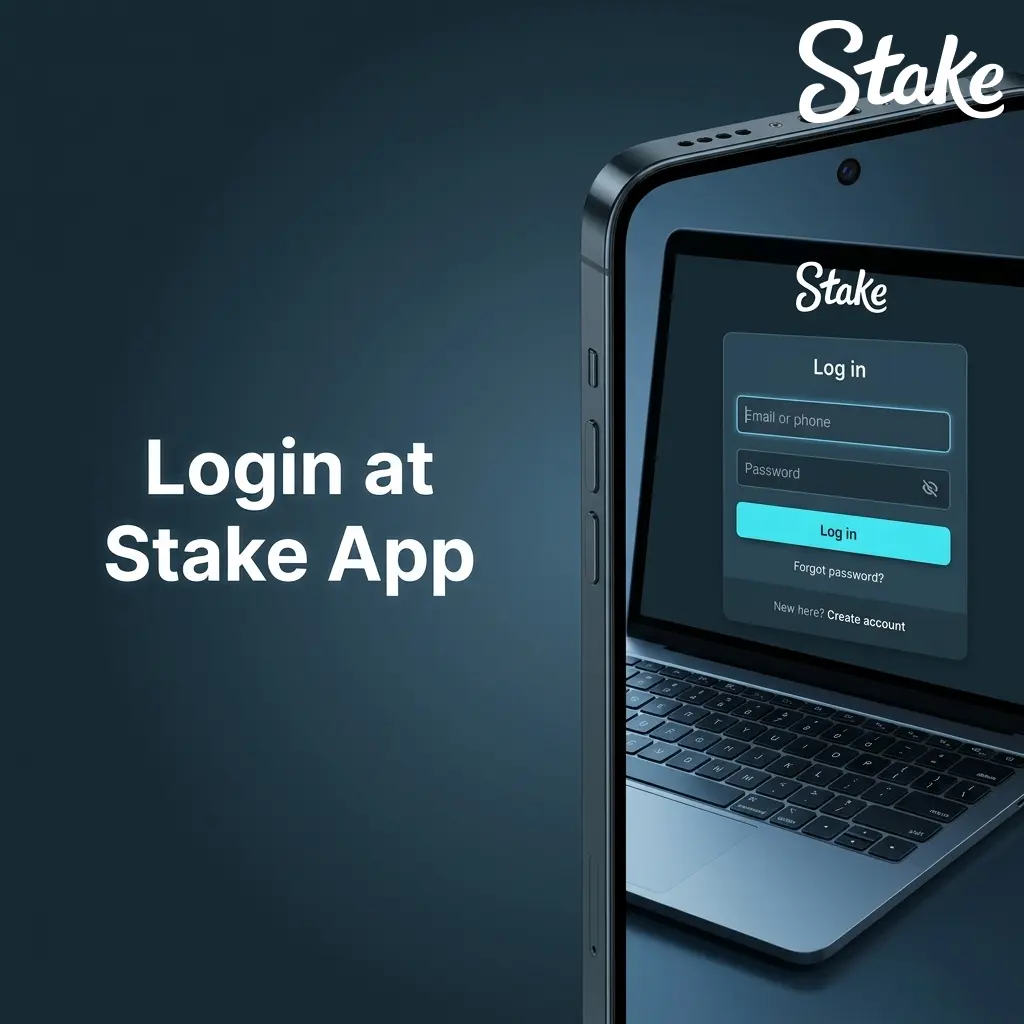 Stake app login screen showing secure sign-in fields with 2FA verification for Indian players