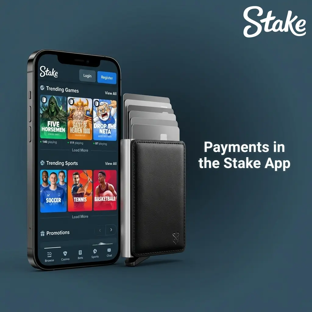 Stake app crypto payment options including BTC ETH LTC USDT SOL for Indian players with SSL encryption security