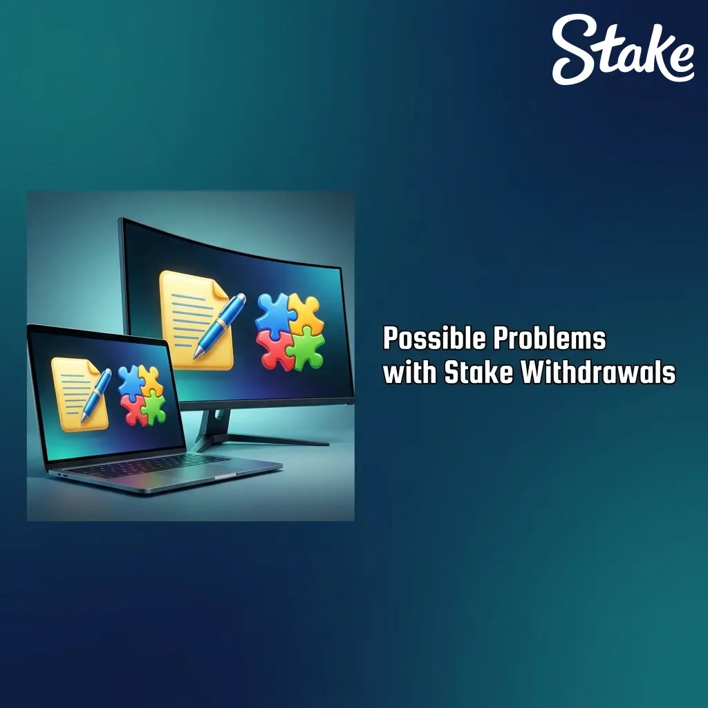 Stake withdrawal problems including pending transactions, unverified accounts, wagering requirements, and minimum limits explained