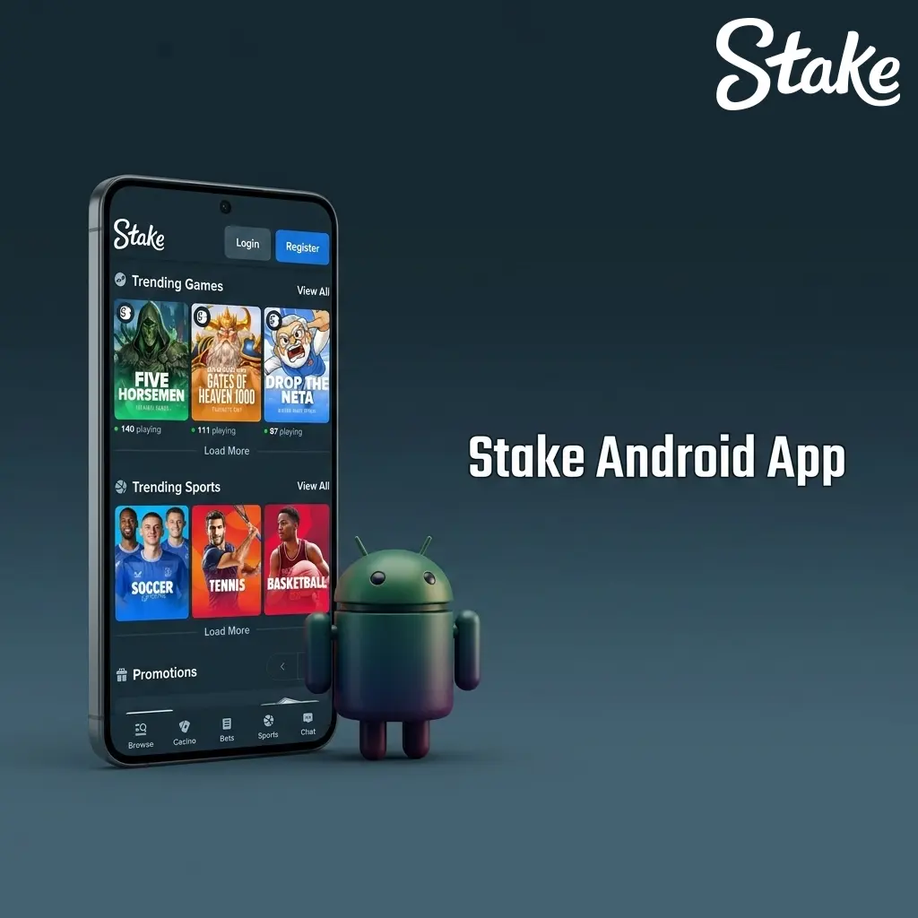 Stake PWA shortcut setup on Android home screen via Chrome browser menu add option