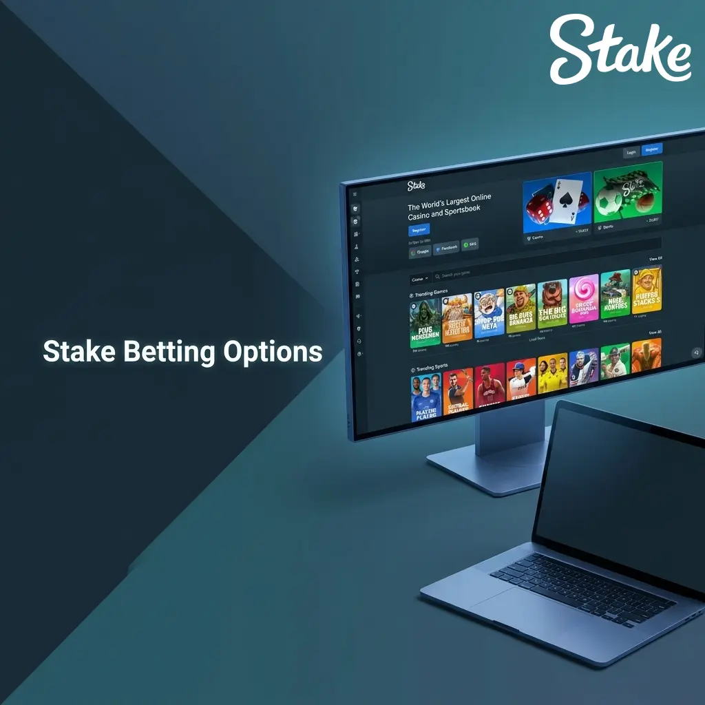 Stake betting options including live betting, multi live, line betting, and outright betting for sports and eSports