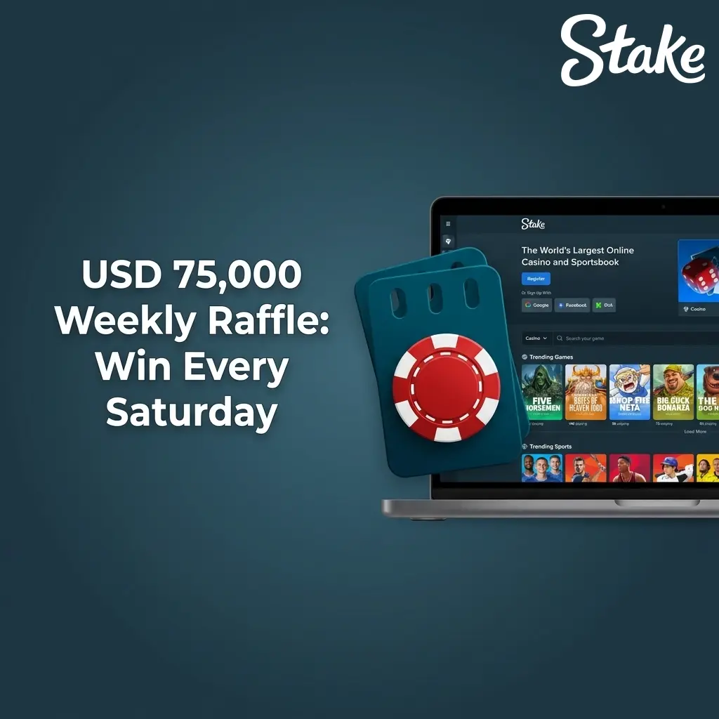Weekly Raffle with USD 75,000 prize pool every Saturday, earn tickets by wagering for a chance to win big