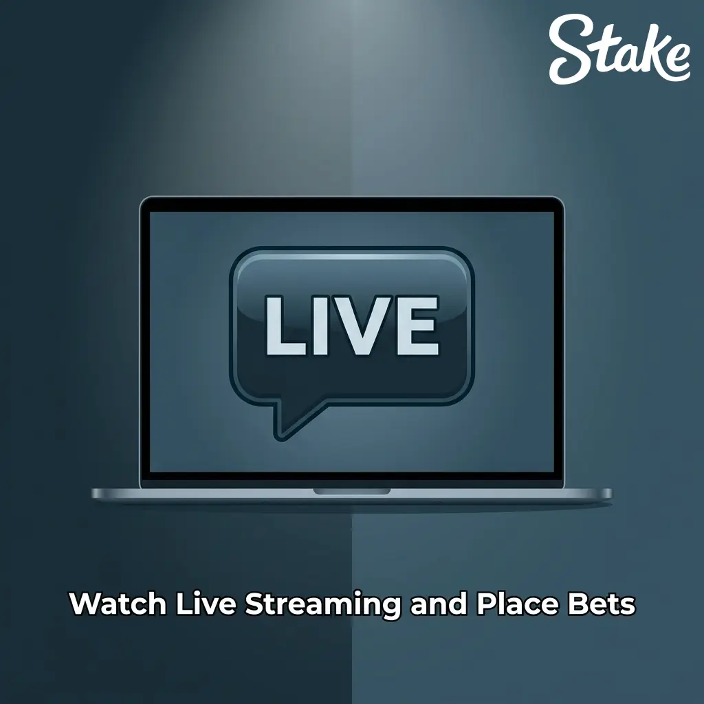 Live in-play betting on Stake with live streaming for cricket, soccer, tennis, basketball, MMA and eSports in crypto